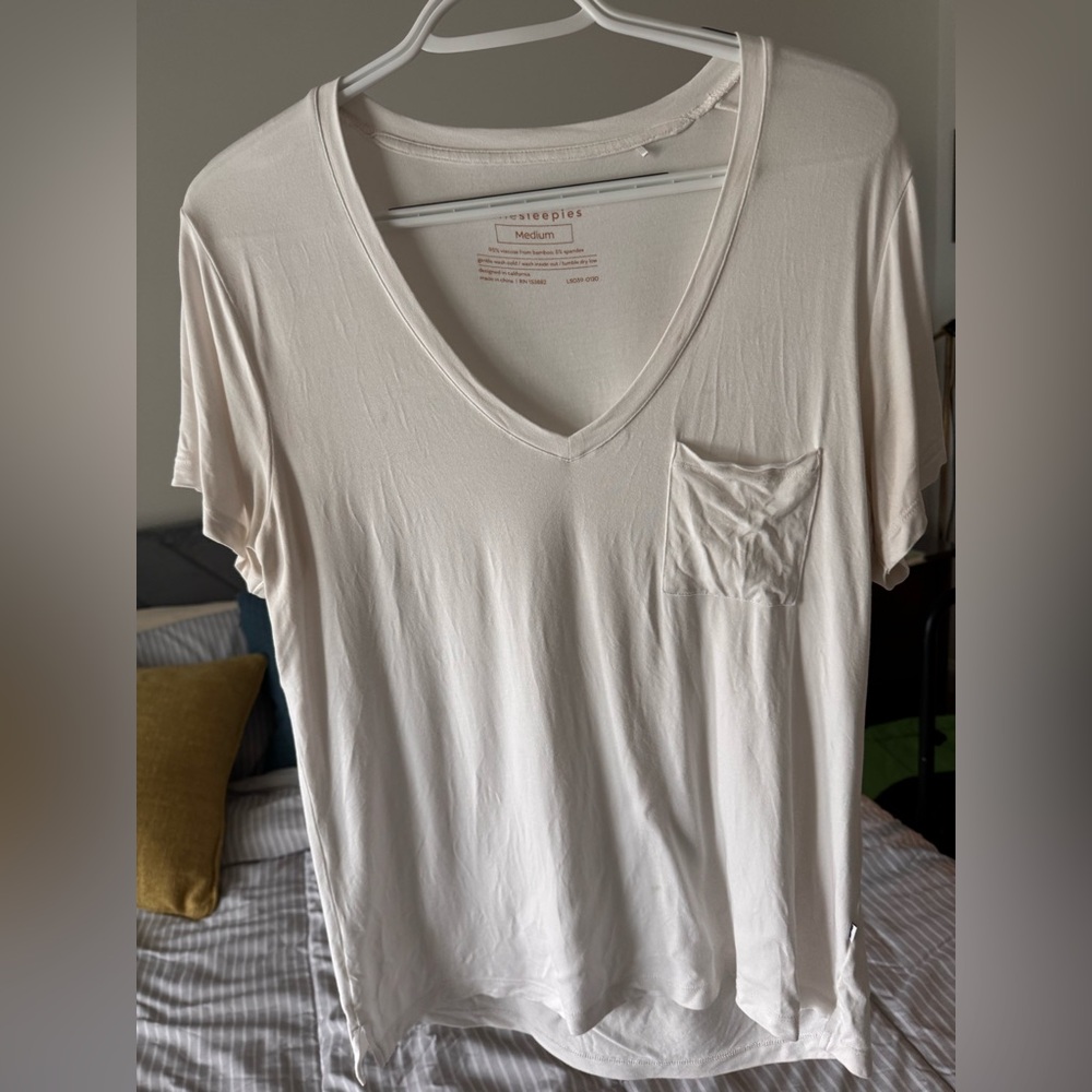 Little Sleepies Cream Short Sleeve Tee